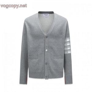 THOM BROWNEトム・ブラウン背面ジャカード4ストライプVネックニットカーディガンコートセーター